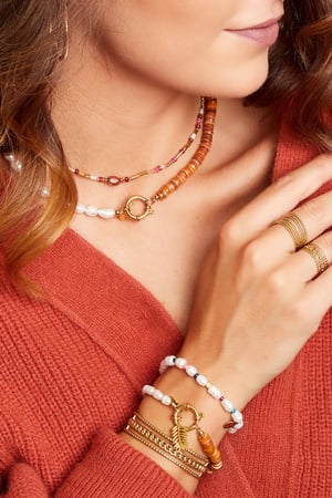 Bracelet pearly twist Red Stone h5 Picture3